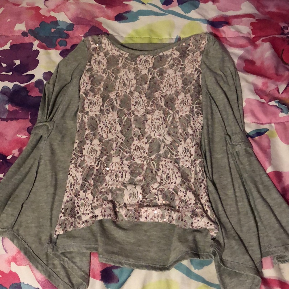 Sequined top.